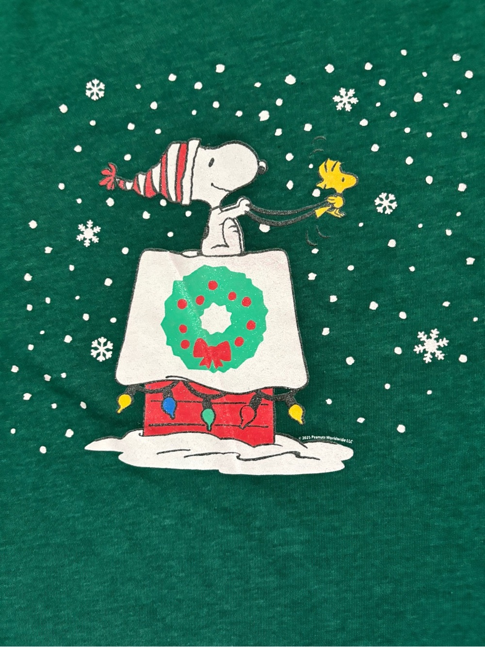Lane Bryant Green Snoopy Christmas Sweatshirt - Picture 4 of 7
